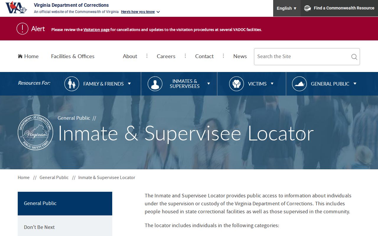 Virginia DOC statewide offender and release search for Rappahannock County